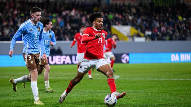 Wiedersehen mit Belgien: Österreichs Flügel Adewumi (r.)