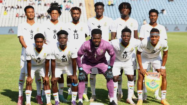 Das Fußball-Nationalteam von Ghana.