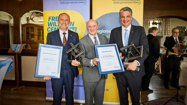 Bernhard Lackner, Erwin Pröll und Stefan Jauk.