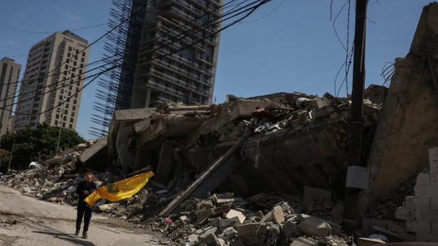 Aftermath in Bachoura neighbourhood in Beirut