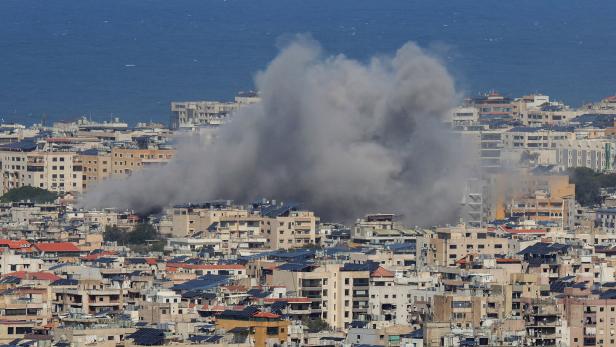 Smoke rises from Beirut's southern suburbs following an Israeli strike