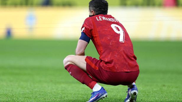 Lewandowski war nach dem Aus geknickt.