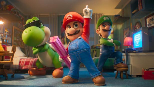 Yoshi, Klempner Mario und Luigi.