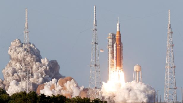 NASA's Artemis II mission to fly by the moon lifts off from the Kennedy Space Center in Cape Canaveral, Florida, U.S.