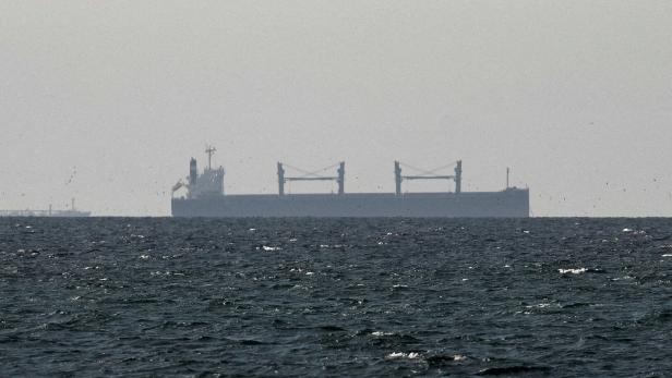 FILE PHOTO: A cargo ship in the Gulf, near the Strait of Hormuz