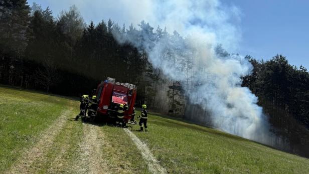 Waldbrand in Ollersdorf am Ostersonntag