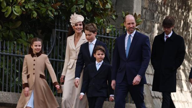 Prinz William und Prinzessin Kate mit ihren Kindern Prinz George, Prinz Louis und Prinzessin Charlotte.