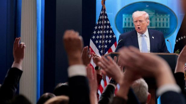 FILE PHOTO: U.S. President Trump holds a press conference in the briefing room at the White House