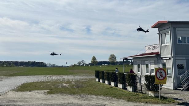 Bundesheerhubschrauber landen