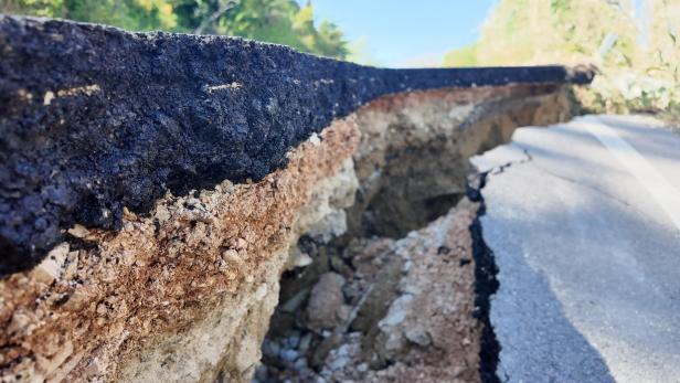 Landslide aftermath in Molise