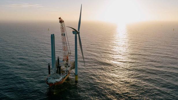 Windrad im Offshore-Windpark Thor