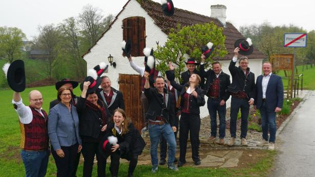 Mostbarone beim Lehrpfad des Seppelbauern in Pittersberg