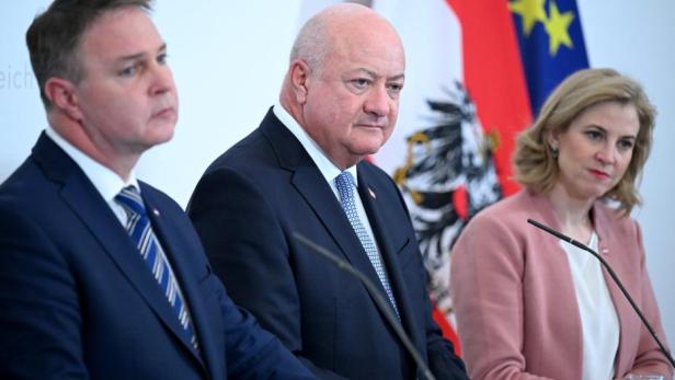 Andreas Babler, Christian Stocker und Beate Meinl-Reisinger