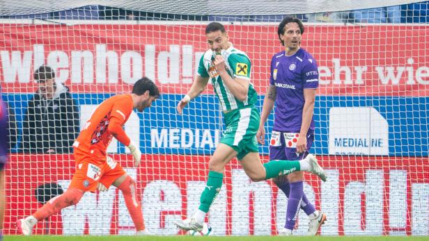 Kara jubelt über das 1:1 für Rapid gegen die Austria