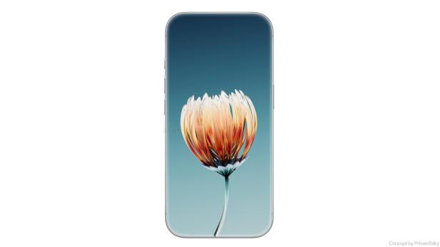 Konzeptdarstellung zeigt iPhone mit Blume am Display.