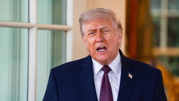 US President Trump at the White House in Washington, DC