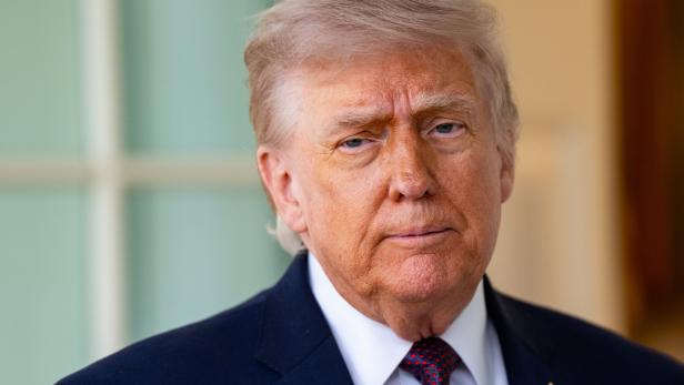 US President Trump at the White House in Washington, DC