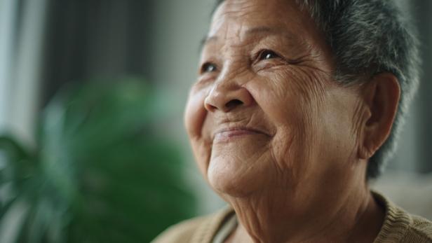 Portrait of asian elderly woman.