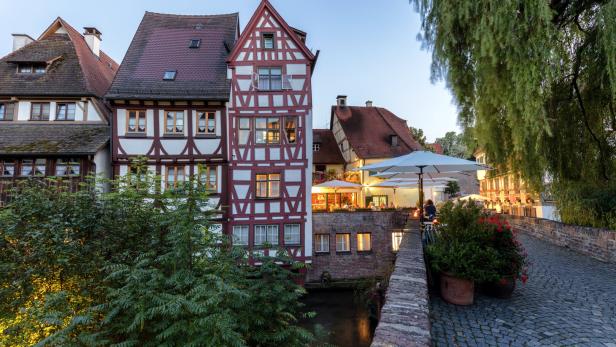 Old houses in the famous fishing district, Ulm, Germany