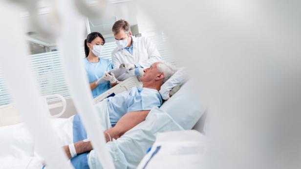 Senior man at the Emergency Room