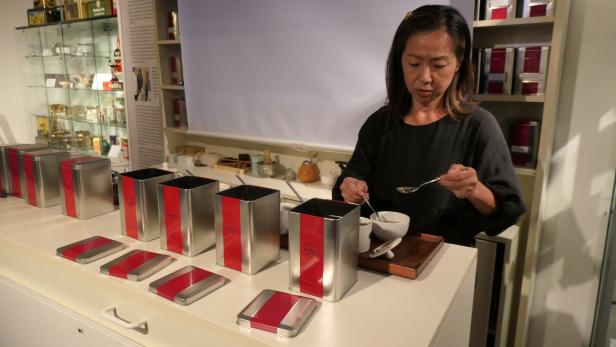 Bei Bünting Tee in Leer in Ostfriesland.