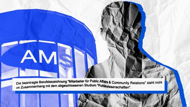 Die Silhouette eines Betroffenen, der vom AMS keine Genehmigung für einen Job bekam