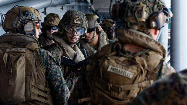 U.S. Marines conduct live-fire exercise during Operation Epic Fury