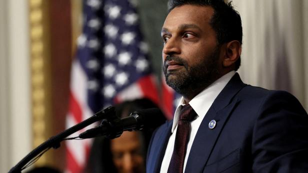 FILE PHOTO: Kash Patel is sworn in as FBI director, in Washington