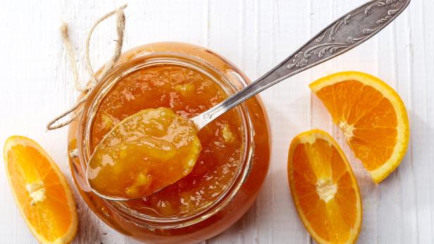 Jar of orange jam