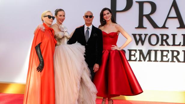 Streep, Blunt ,Tucci und Hathaway bei der Weltpremiere von "Der Teufel trägt Prada 2" in New York