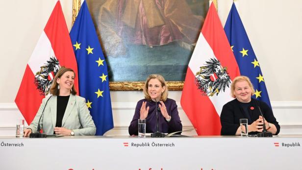 MINISTERRAT: EIBINGER-MIEDL (ÖVP) / MEINL-REISINGER (NEOS) / SCHUMANN (SPÖ)