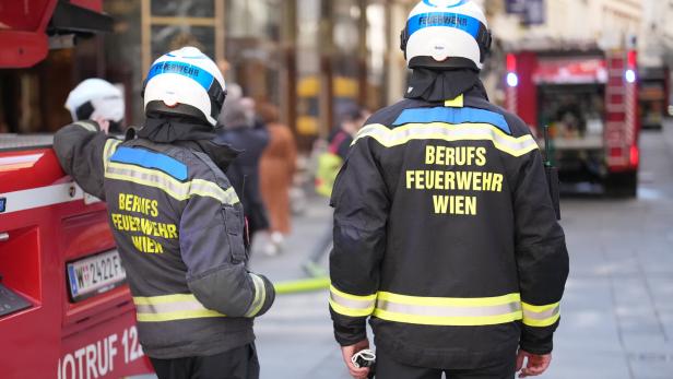 ++ THEMENBILD ++ FEUERWEHR / FEUERWEHRMANN / FEUERWEHRMÄNNER / FEUERWEHRAUTO / BERUFSFEUERWEHR WIEN / BRAND