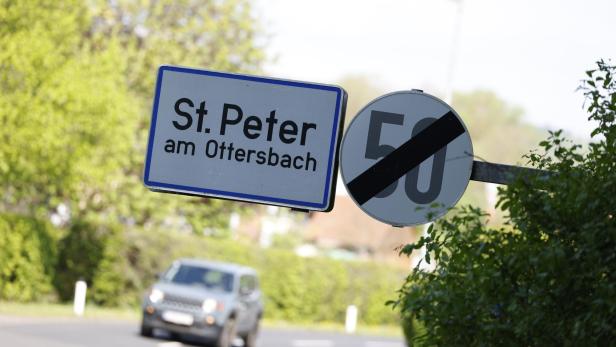 Ortsschild St. Peter am Ottersbach