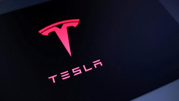 FILE PHOTO: Illustration shows Tesla logo