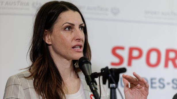 Skeleton-Olympiasiegerin Janine Flock im Haus des Sports