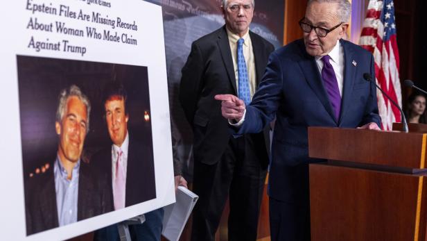 Senate Minority Leader Schumer hosts press conference on Epstein files