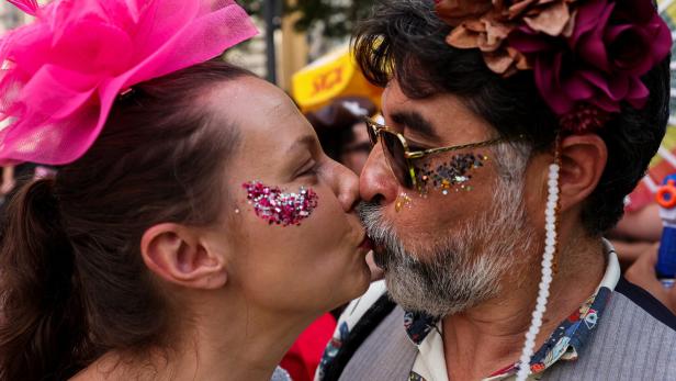 Carnival parade in Sao Paulo
