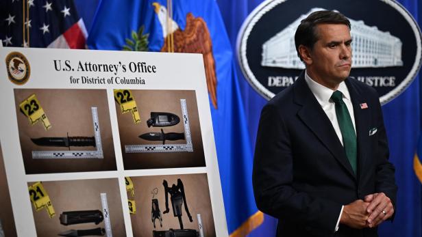 US-Justizminister Todd Blanch bei einer Pressekonferenz am 27. April 