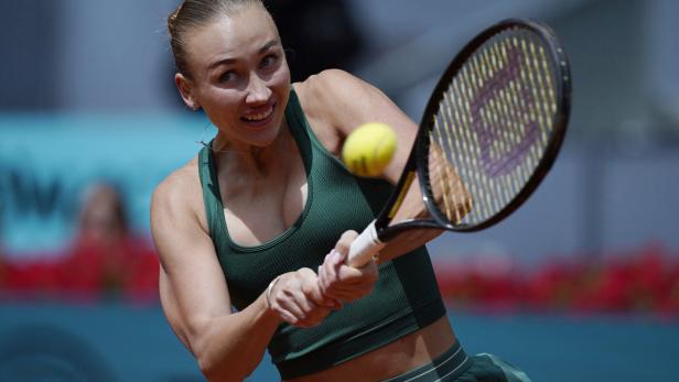 Anastasia Potapowa beim Turnier in Madrid.