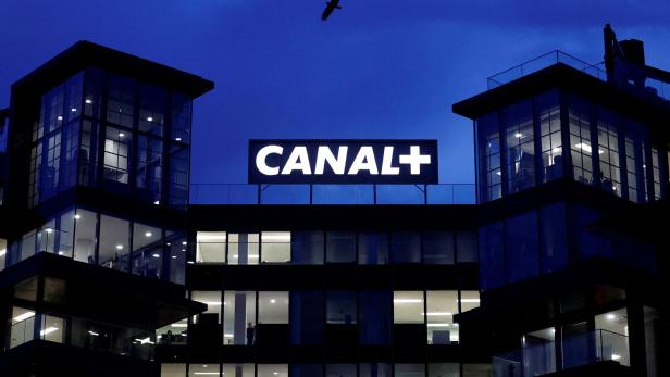 FILE PHOTO: Logo of French TV channel 'Canal Plus' near Paris