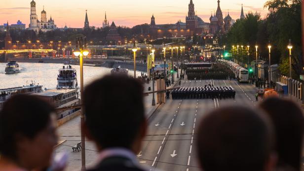 Rehearsal for Russia's annual Victory Day parade in Moscow