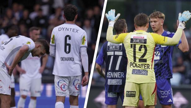 Der WAC bejubelt den 4:1-Sieg in Altach, für die Vorarlberger setzte es nach der Niederlage im Cup-Finale den nächsten Dämpfer