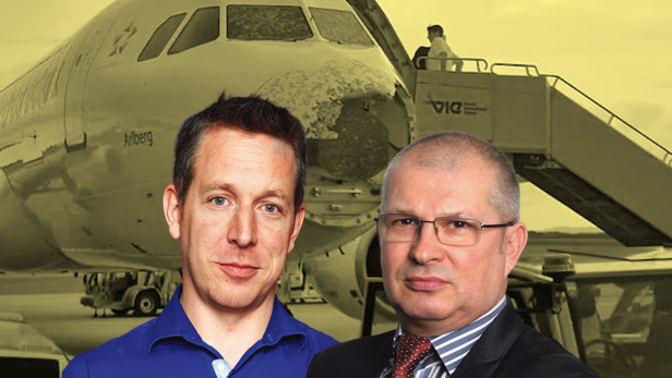 Reporter-Duo Dominik Schreiber und Kid Möchel.