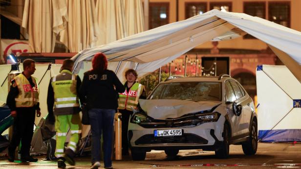Car drives into crowd of people in German city of Leipzig