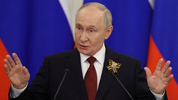 Russian President Vladimir Putin holds a press conference in Moscow
