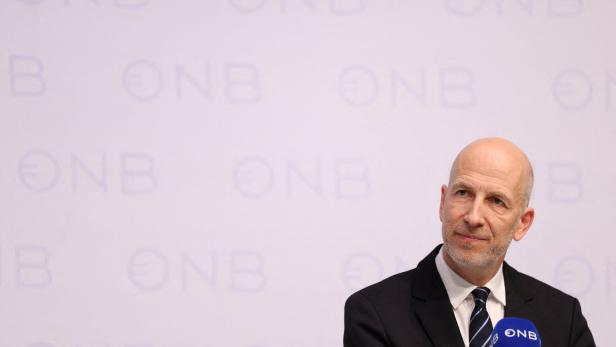 European Central Bank policymaker Martin Kocher attends a press conference in Vienna