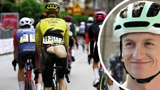 Blankes Entsetzen: Manche Fahrer reißen sich beim Giro im wahrsten Sinne des Wortes den Hintern auf.