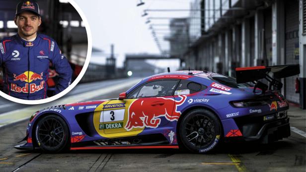 Der Mercedes, mit dem Formel-1-Star Max Verstappen auf dem Nürburgring fahren wird. unter anderem mit dem Tiroler Lucas Auer.