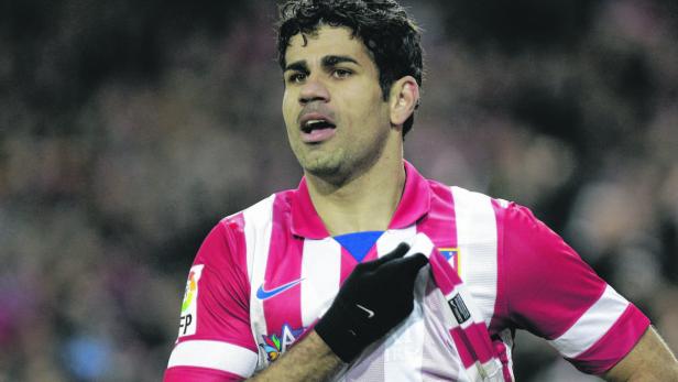 Diego Costa im Trikot von Atlético Madrid.