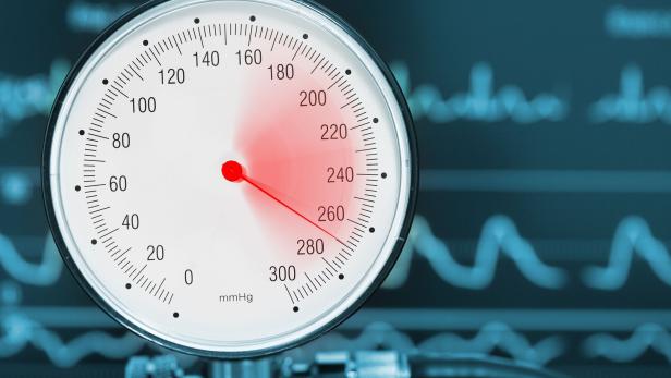 High blood pressure diagnostics medical concept